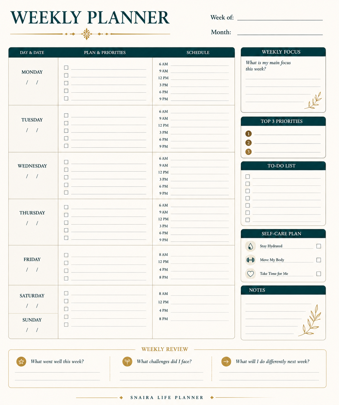 Snaira Life Planner